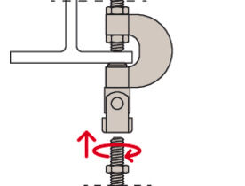ΨΨRipple Fisher fischer swivel beam clamp TKLG M8 zp zinc-plated